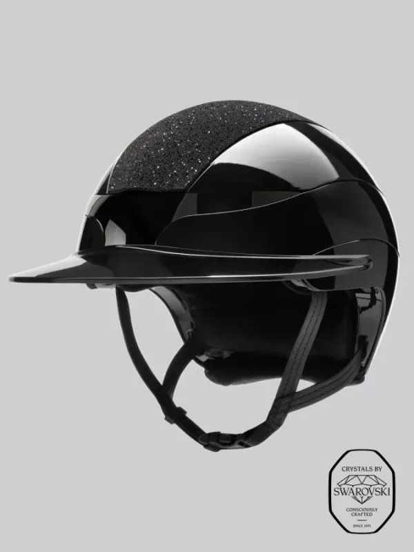 Casque Xanto Lucido swarovski sun visor noir - EQUILINE
