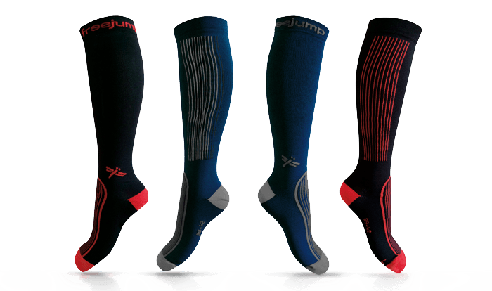 Chaussettes marine et grises  - FreeJump