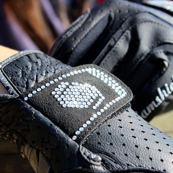 Gants "V skin" Swarowski noir - SAMSHIELD