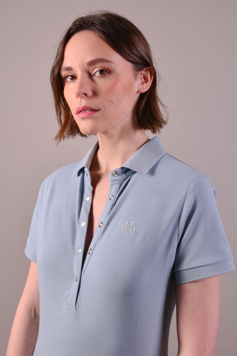 Polo Punky bleu - HARCOUR Polo Punky bleu - HARCOUR