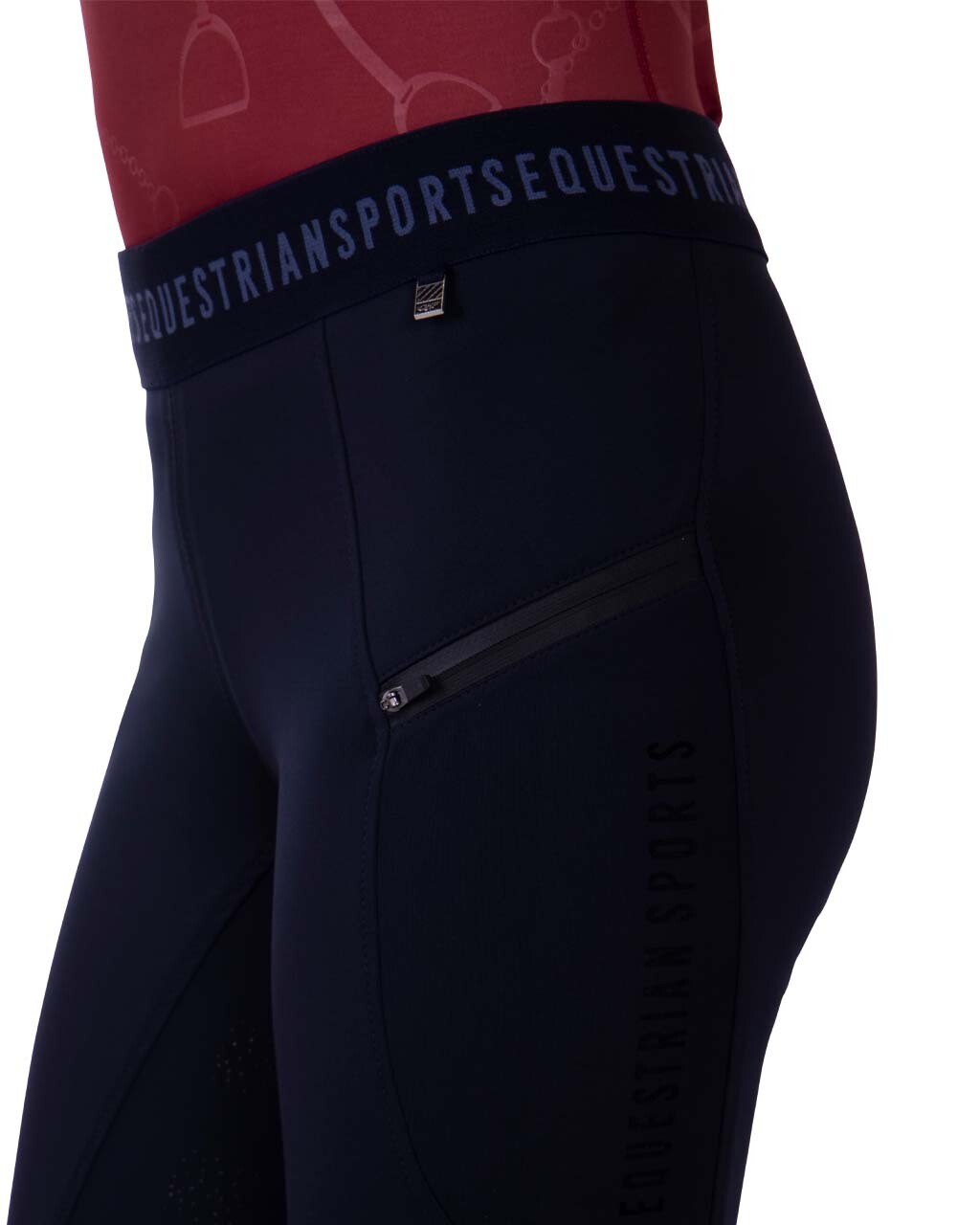 Legging Milou genoux grip Marine - QHP Legging Milou genoux grip Marine - QHP