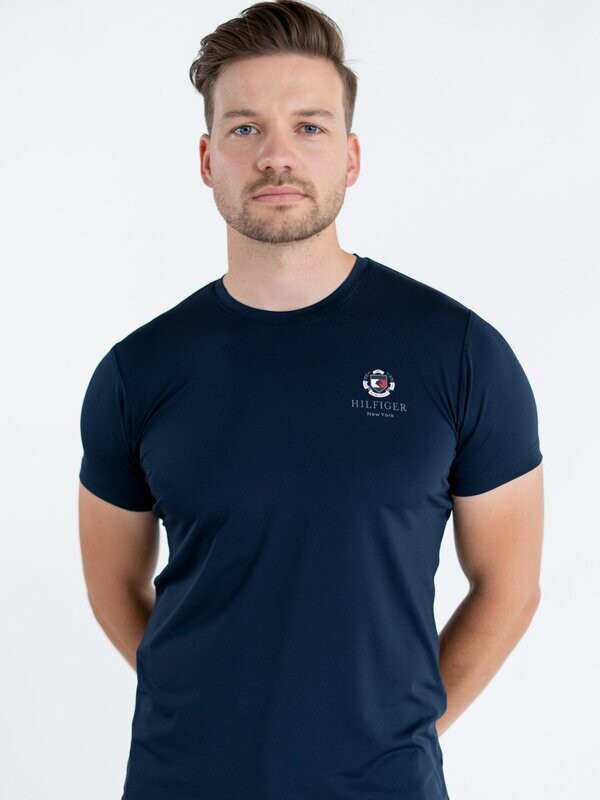 Tee shirt marine Crest Print L - TOMMY HILFIGER Tee shirt marine Crest Print L - TOMMY HILFIGER