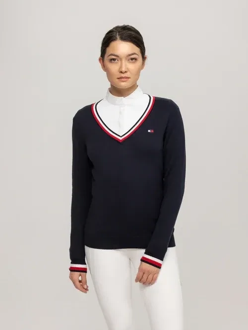Pull en V Indiana marine - TOMMY HILFIGER Pull en V Indiana marine - TOMMY HILFIGER