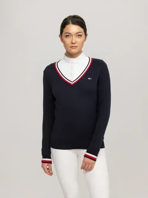 Pull en V Indiana marine - TOMMY HILFIGER Pull en V Indiana marine - TOMMY HILFIGER