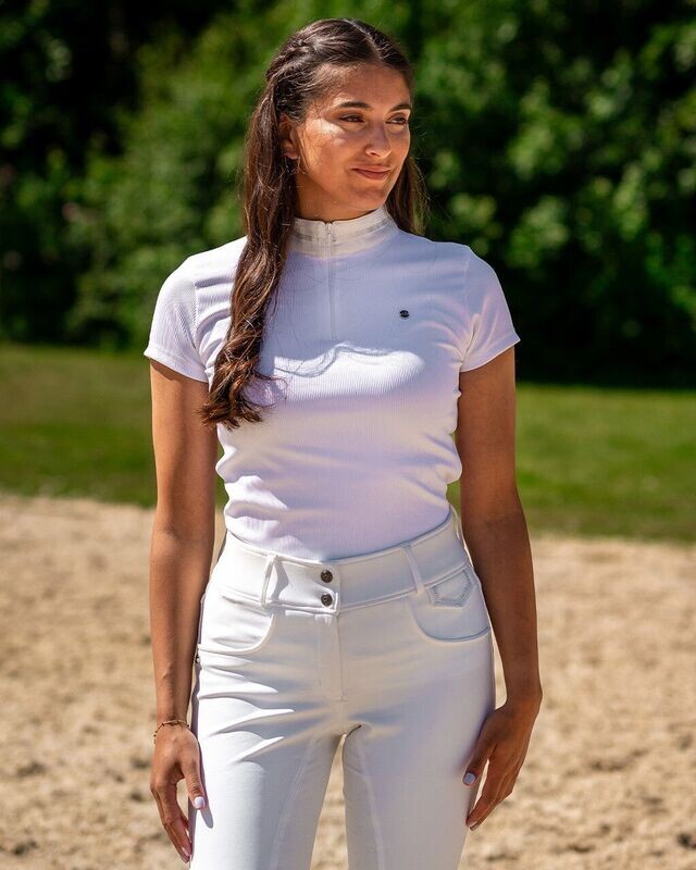 Polo de concours Djune Blanc - QHP Polo de concours Djune Blanc - QHP