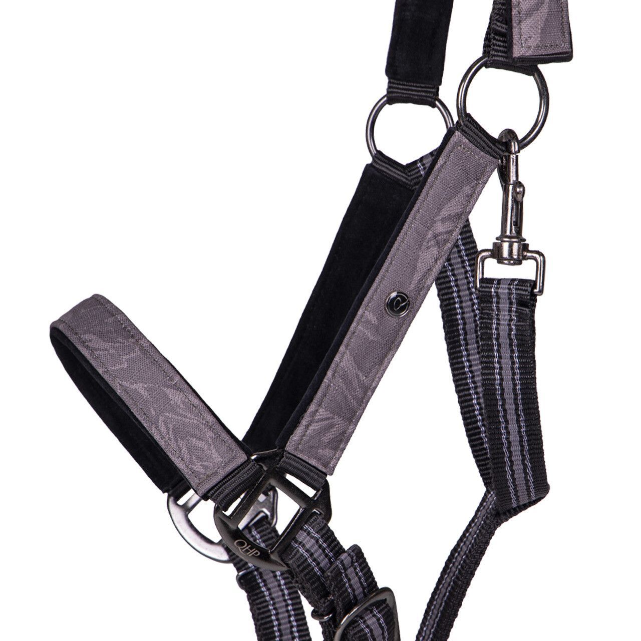 Duo licol et longe avec turnout collection - QHP Duo licol et longe avec turnout collection - QHP, Couleur: Amber brown, Taille: Pony