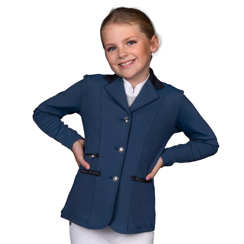 Veste de concours Juliet Pétrole Junior - QHP Veste de concours Juliet Pétrole Junior - QHP