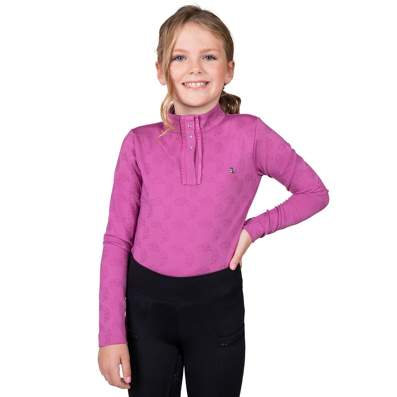Polo manches longues Lissie Junior 6 ans - QHP Polo manches longues Lissie Junior 6 ans - QHP, Modèle: Rose 6 ans