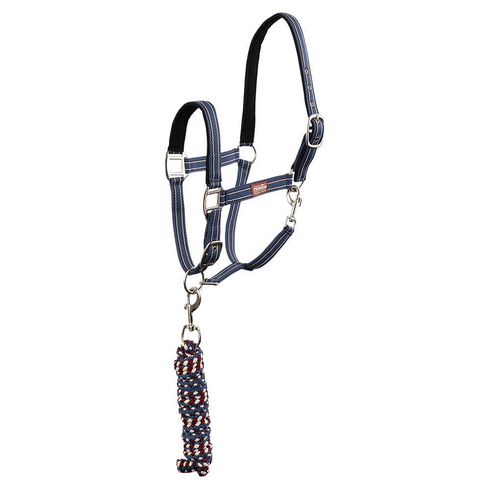 Licol et longe snap hook  - Première, Couleur: Bleu, Taille: Shet