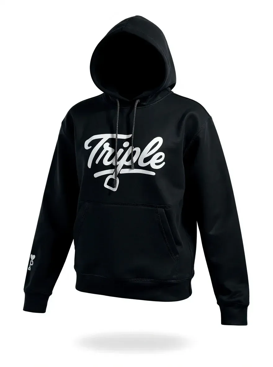 Sweat noir logo blanc -TRIPLE
