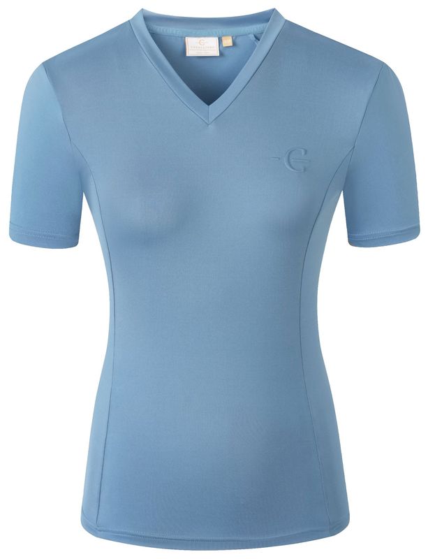 Tee shirt en V smoked blue - Covalliero Tee shirt en V smoked blue - Covalliero