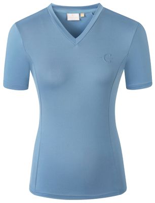 Tee shirt  en V smoked blue - Covalliero