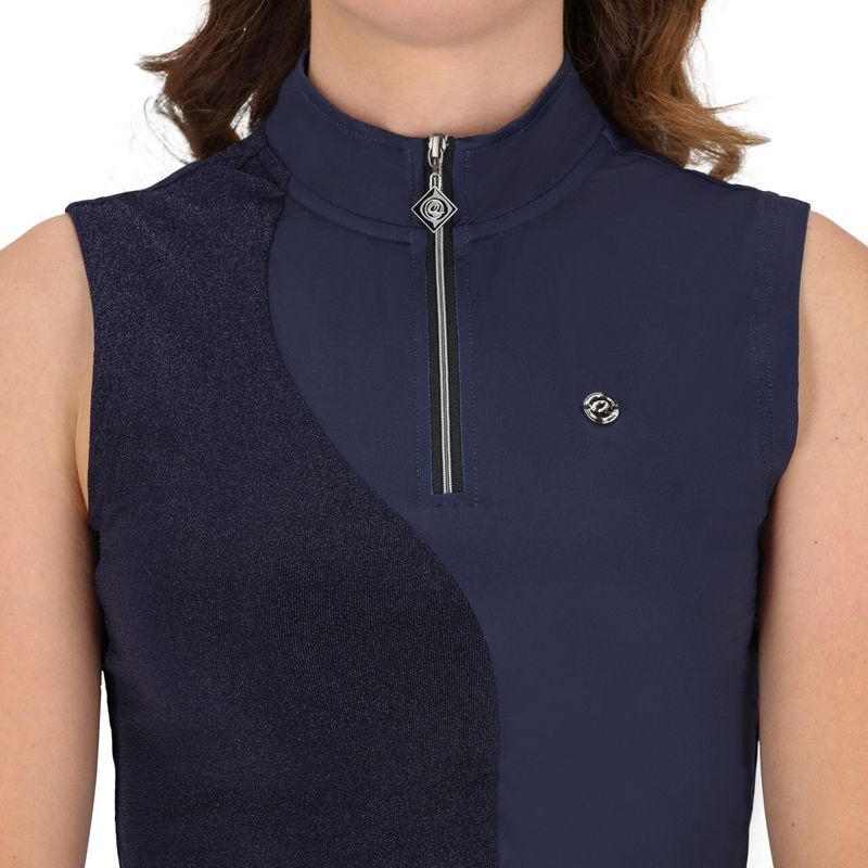 Polo de sport sans manche Aubree marine  - QHP