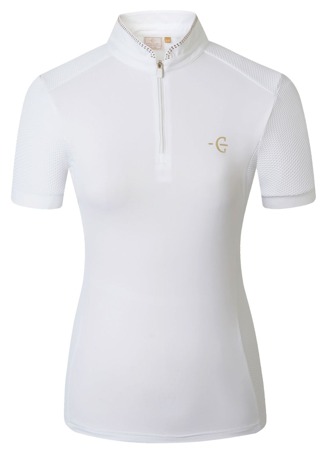 Polo de concours manches courtes blanc - COVALLIERO