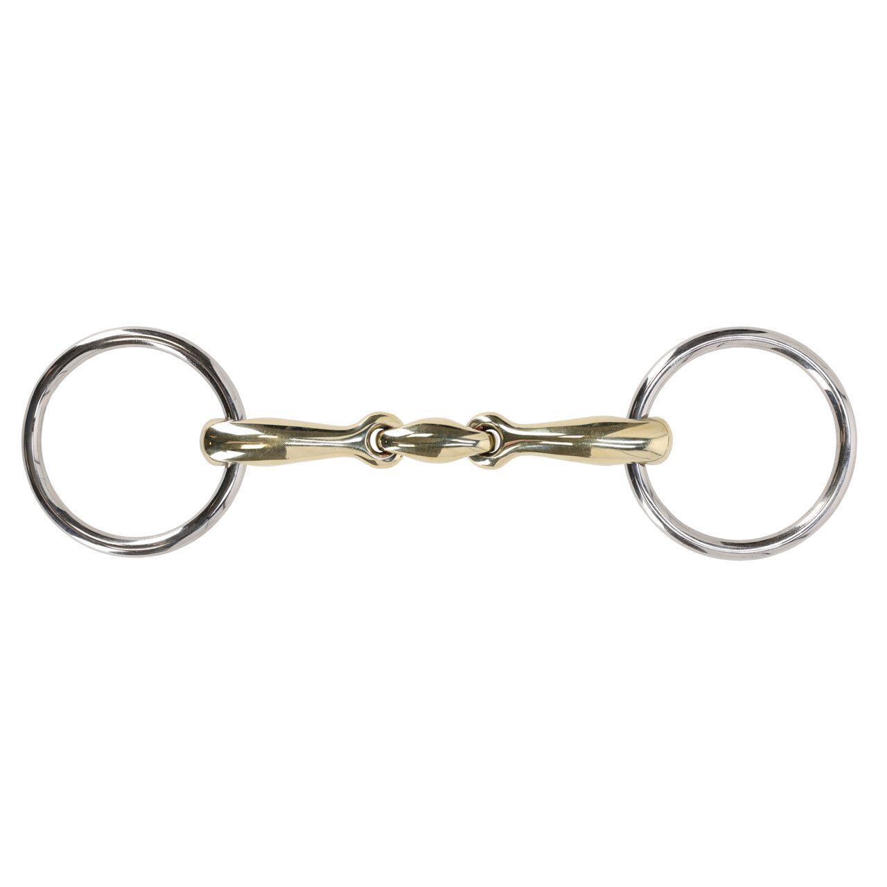 Mors à anneaux anatomique double brisure argentan -QHP- Mors à anneaux anatomique double brisure argentan -QHP-