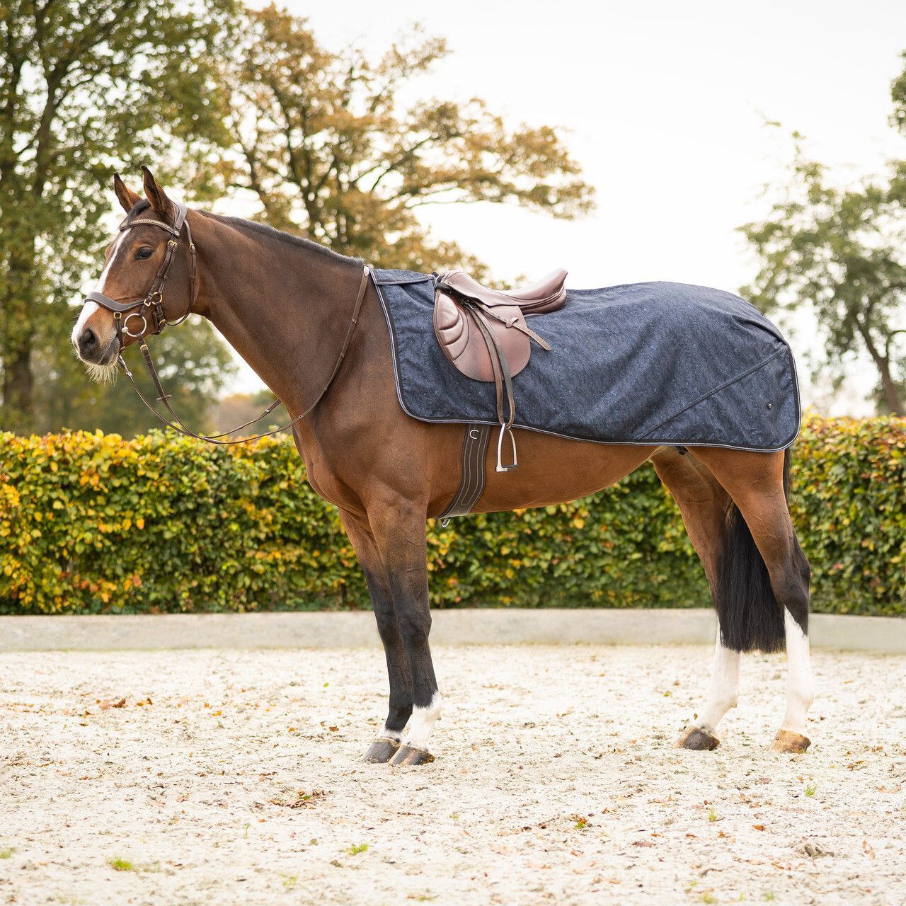 Couvre reins polaire 1200D turnout collection Cloud Dancer - QHP Couvre reins polaire 1200D turnout collection Cloud Dancer - QHP