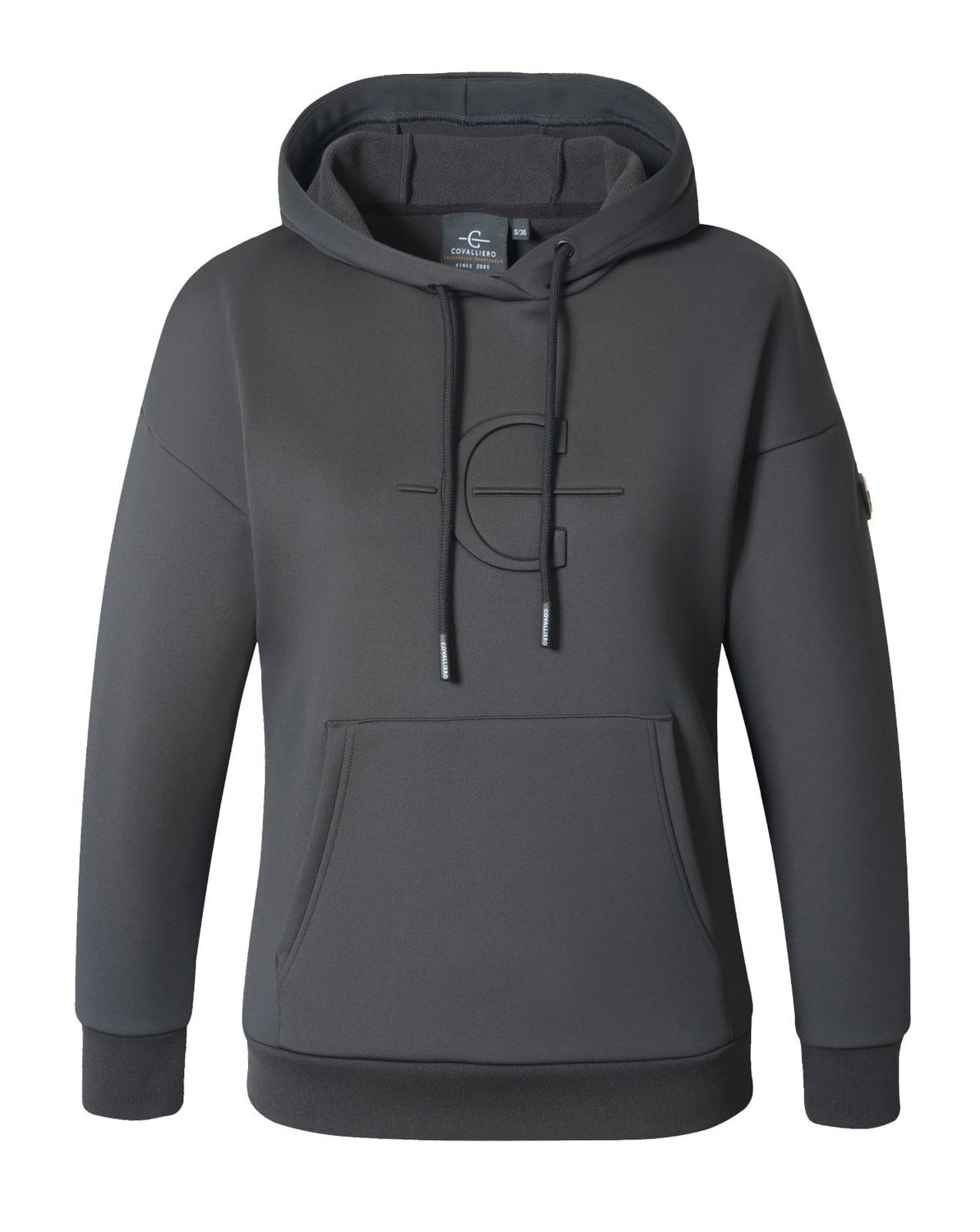 Sweat à capuche noir AH26 - COVALLIERO