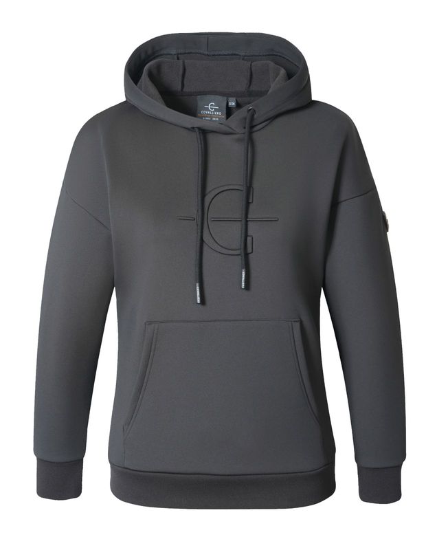 Sweat à capuche noir AH26 - COVALLIERO