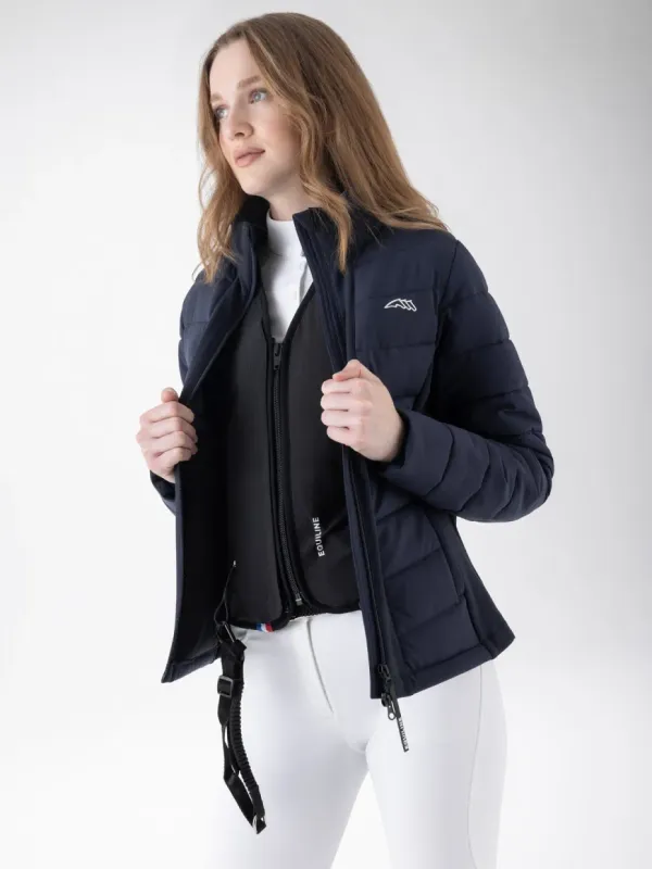 Bombers matelassée bleu compatible  airbag - EQUILINE