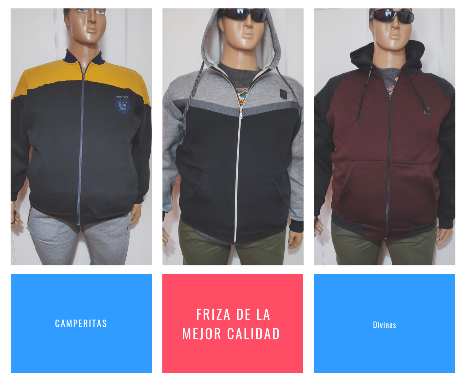 Camperas y buzos de friza