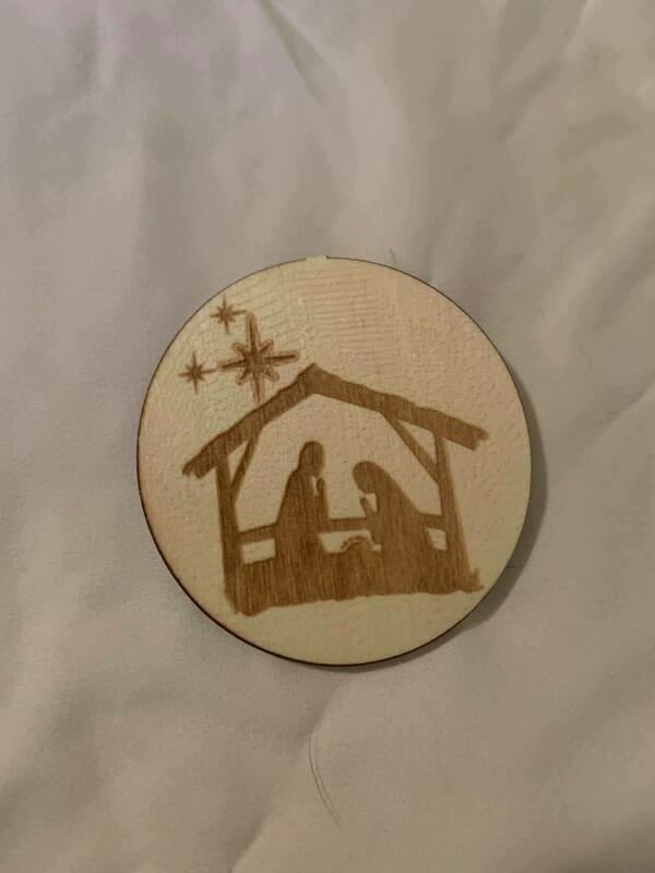 Manger Scene Christmas Tree Ornament