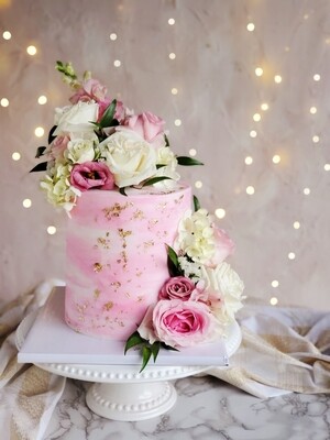 Marble Floral Cake
