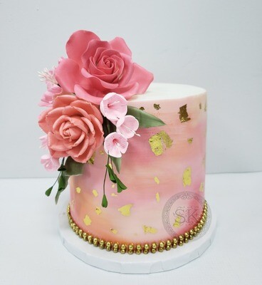 Waterclour Floral Cake