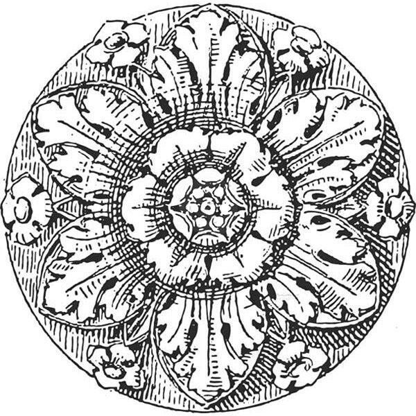 Medallion 5 Transfer - 18&quot;x18&quot; - Decor Transfer - Iron Orchid Designs