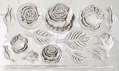 Heirloom Roses Decor 6x10 Moulds - Iron Orchid Designs