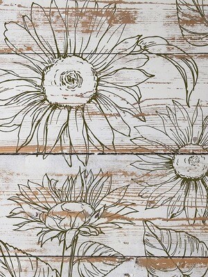 Sunflowers 12x12 Stamp - Iron Orchid Designs