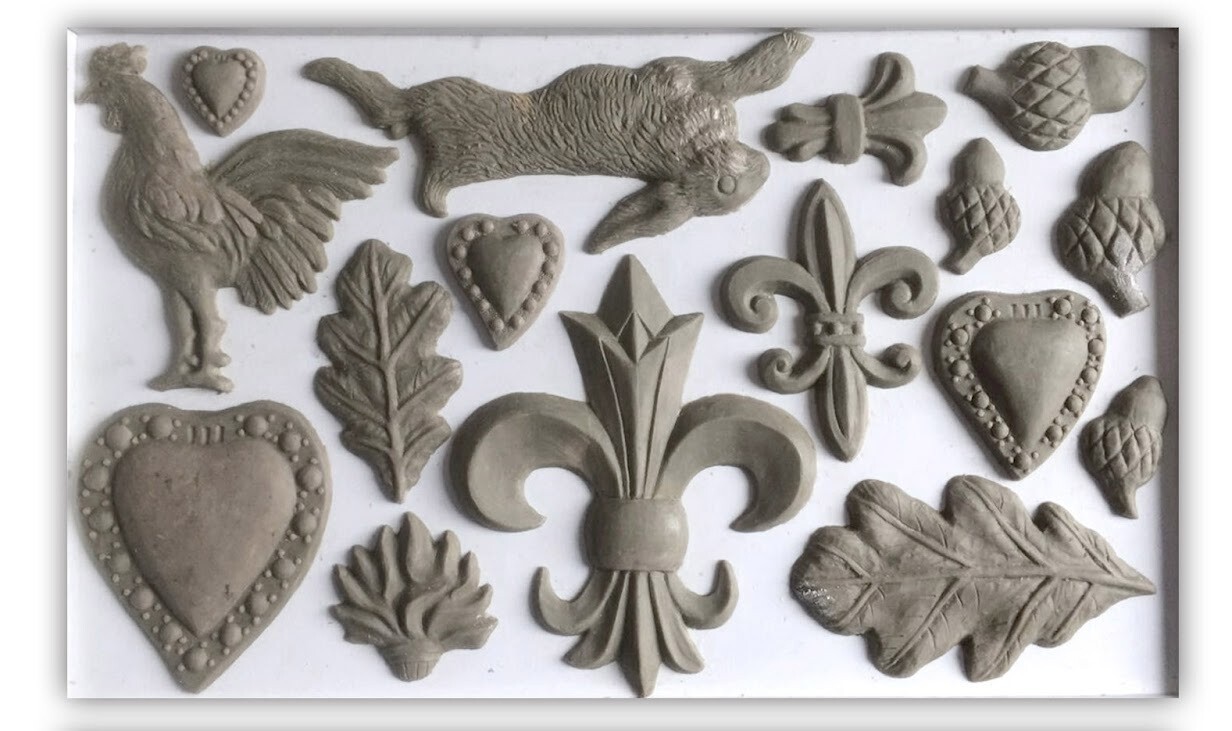 Fleur De Lis 6X10 Decor Moulds - Iron Orchid Designs