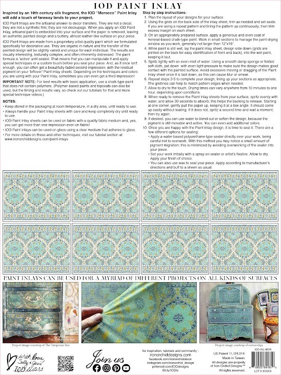 Morroco - Paint Inlay 12x16 - Iron Orchid Designs