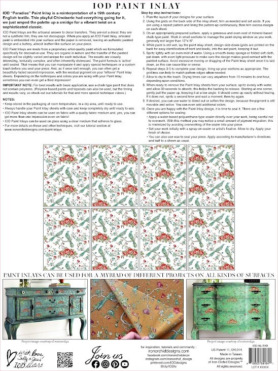 Paradise - Paint Inlay 12x16  - Iron Orchid Designs