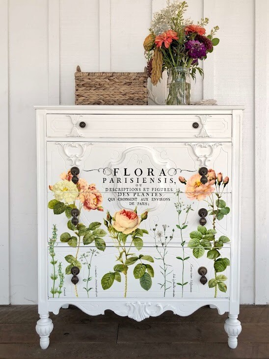 Flora Parisiensis Transfer 12&quot; X 16&quot; Sheet - Iron Orchid Designs