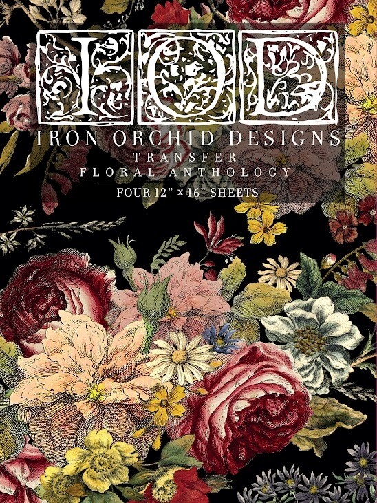 Floral Anthology Transfer - 12&quot; X 16&quot; Sheets - Iron Orchid Designs