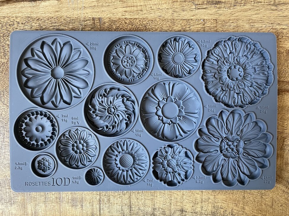 Rosettes 6x10 Moulds - Iron Orchid Designs