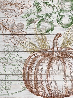 Fruitful Harvest 12x12 Decor Stamp - Iron Orchid Designs