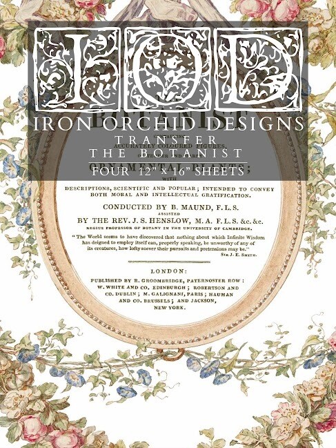 The Botanist Transfer Four 12&quot; X 16&quot; Sheets - Iron Orchid Designs