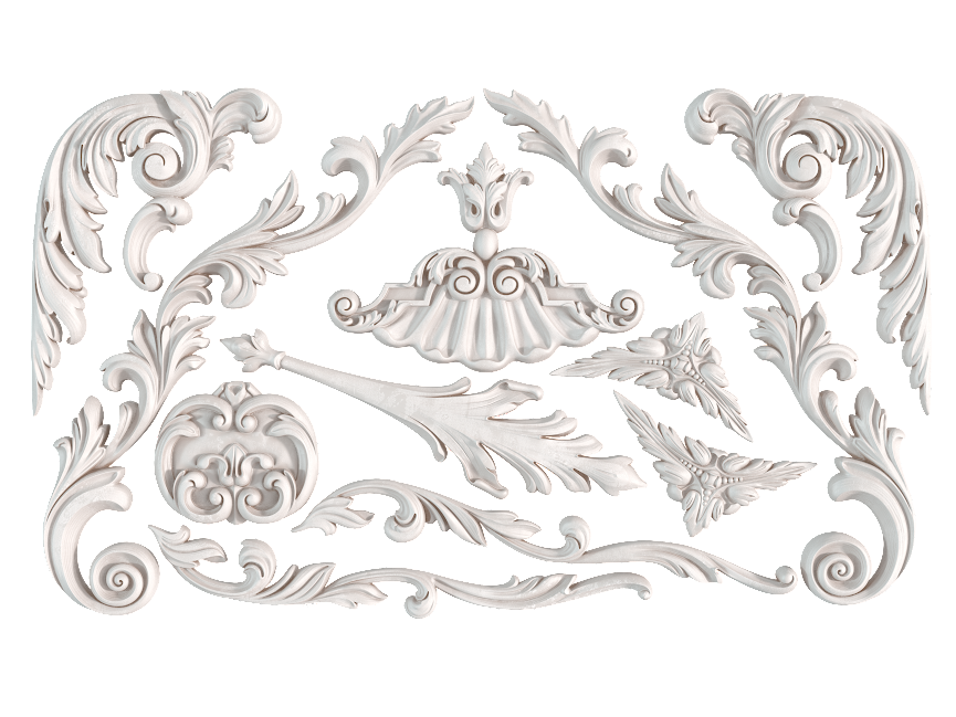 Dainty Flourishes 6 X 10 Mould - Iron Orchid Designs