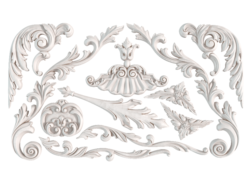 Dainty Flourishes 6 X 10 Mould - Iron Orchid Designs