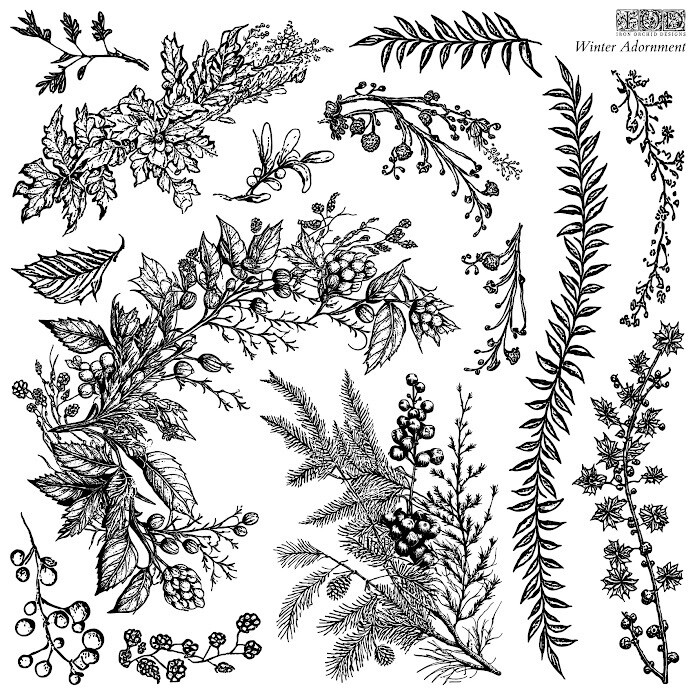 Winter Adornment IOD Stamp Iron Orchid Designs