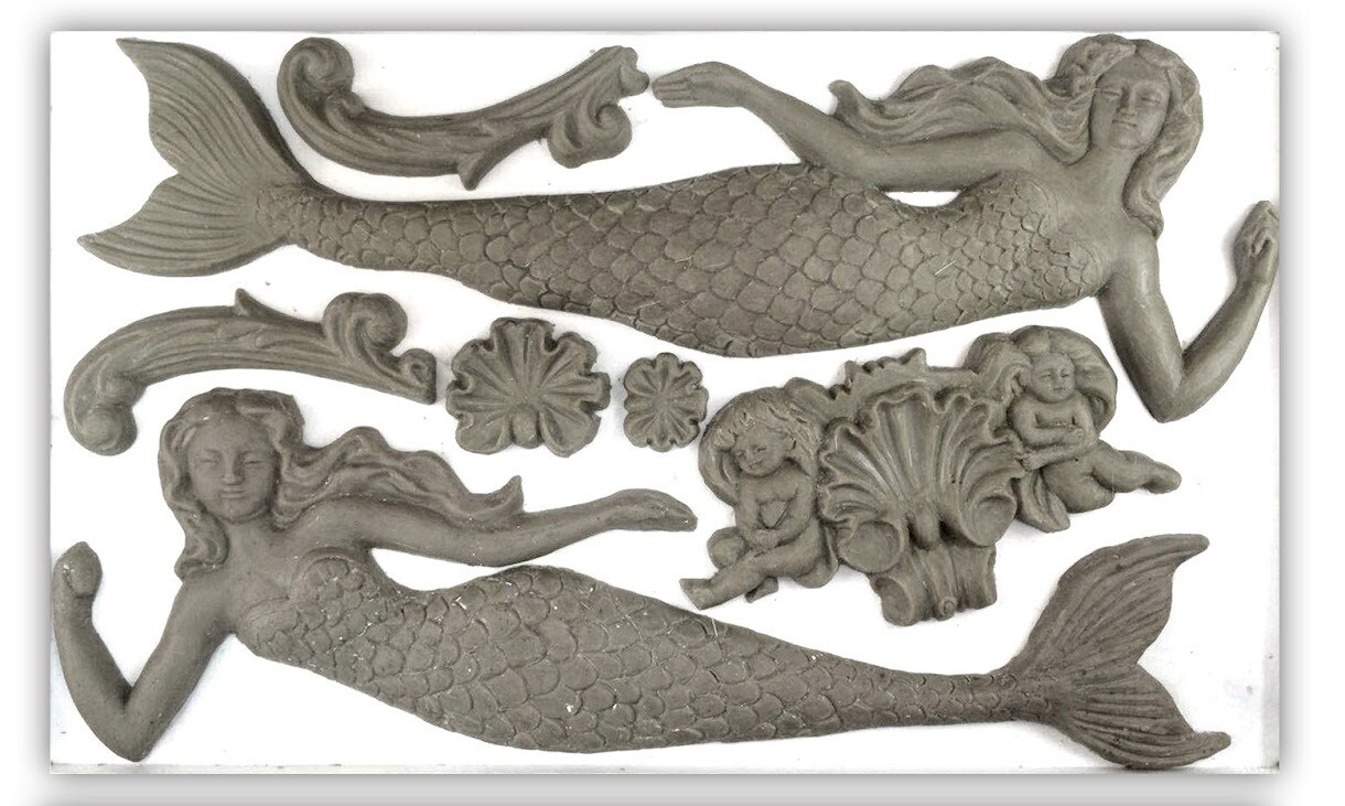 Sea Sisters 6x10 Decor Moulds - Iron Orchid Designs