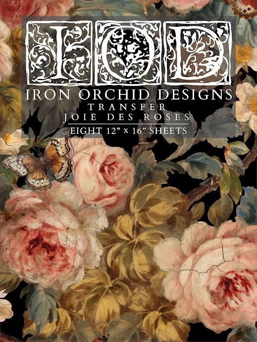 Joie des Roses Transfer 12&quot; X 16&quot; Iron Orchid Designs