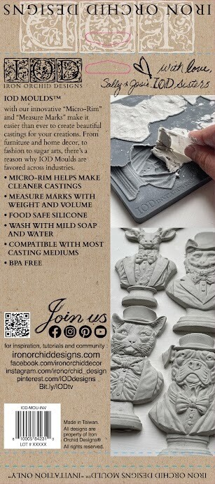 Invitation Only Mould 6&quot; X10&quot; Iron Orchid Designs