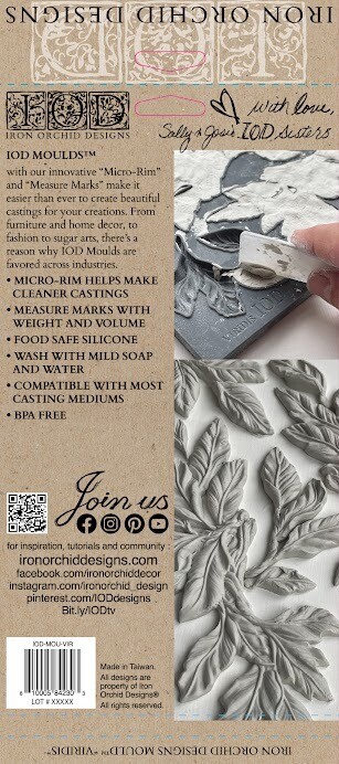 Viridis Mould 6&quot; X10&quot; Iron Orchid Designs