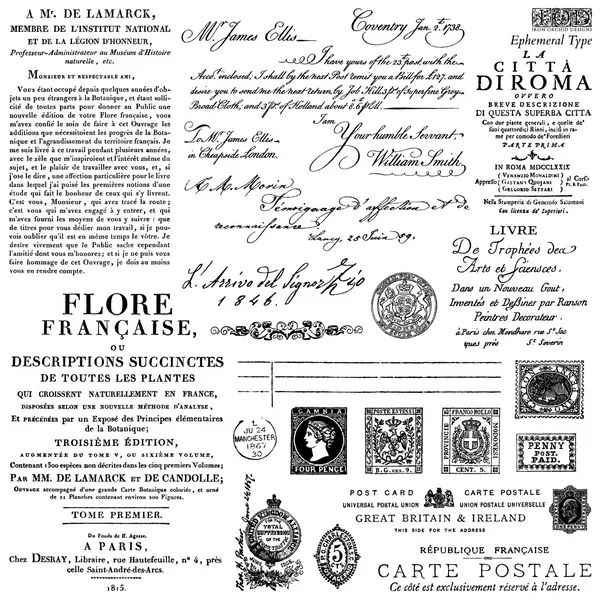 Ephemeral Type 12X12 Stamp - IOD