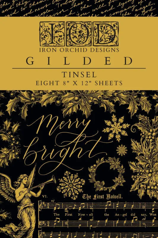 Gilded Tinsel Foil Transfer 8&quot;X12&quot; Sheets - Iron Orchid Designs