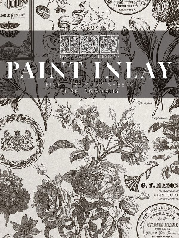 Floriography Paint Inlay - Eight 12” X 16” Sheets