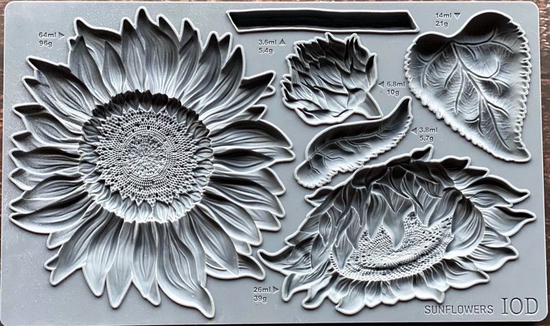 Sunflowers 6x10 Moulds - Iron Orchid Designs