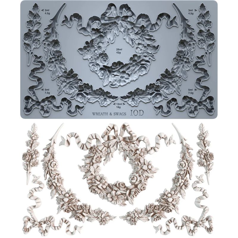 Wreaths &amp; Swags 6x10 Mould - Iron Orchid Designs